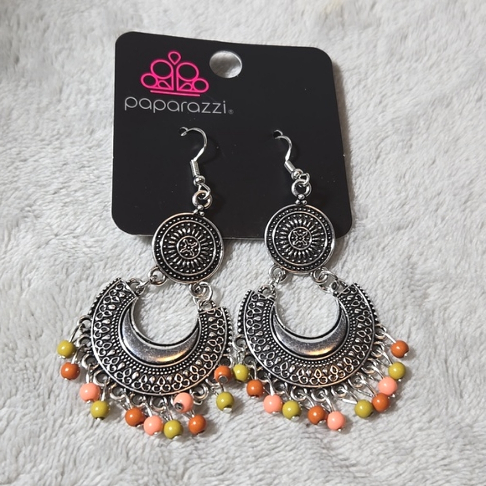 #453 Paparazzi Yes I Cancun Multi Earrings